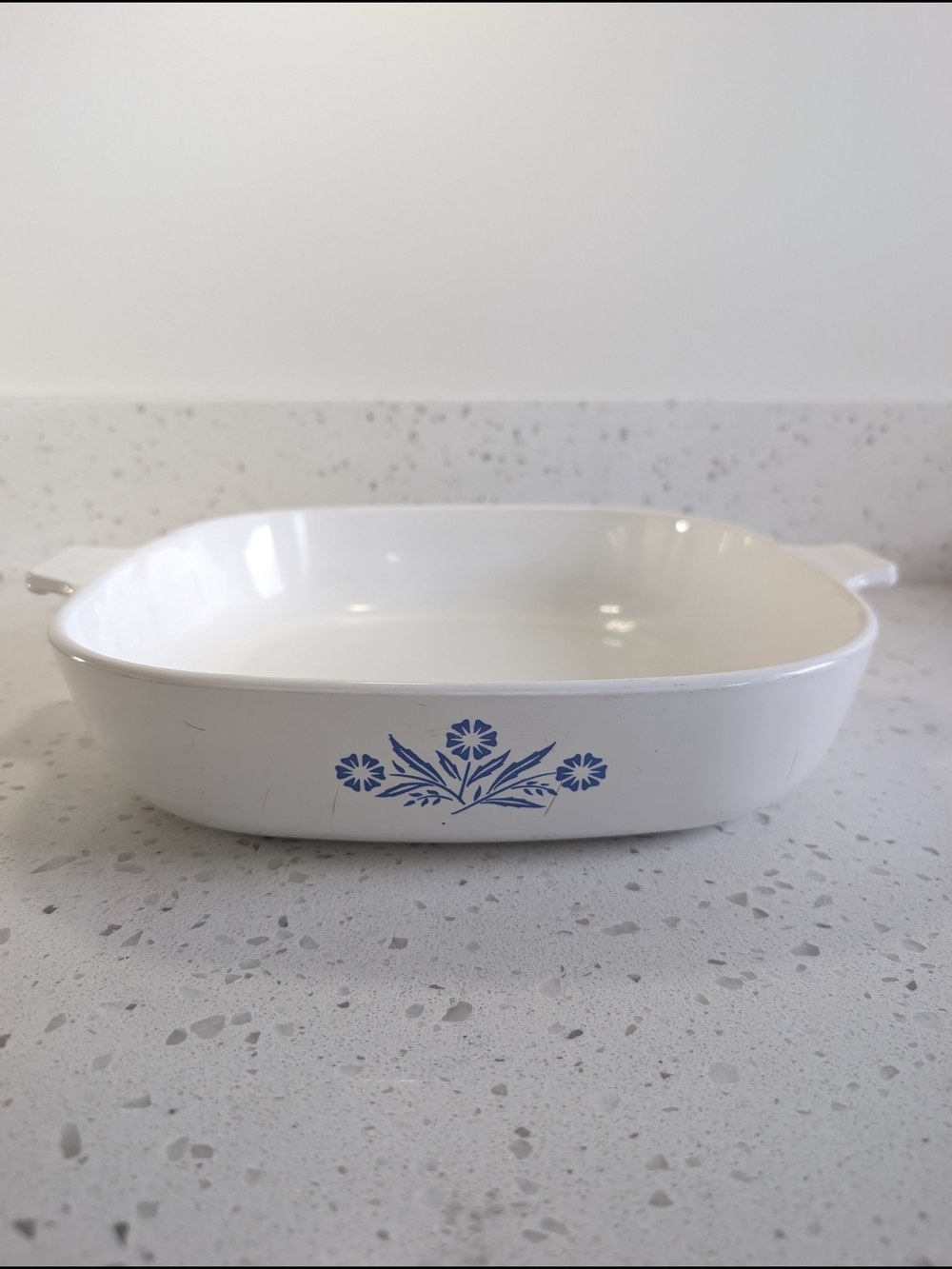Vintage CorningWare P-10-B 10 Square Baker – Blue Floral Pattern – Made in USA